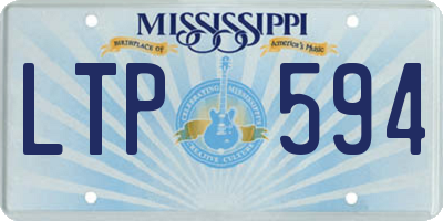 MS license plate LTP594