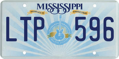 MS license plate LTP596