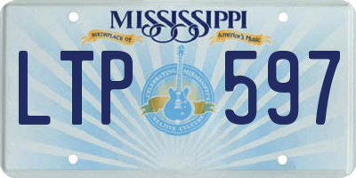 MS license plate LTP597