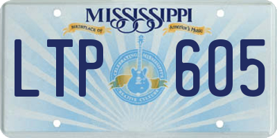 MS license plate LTP605