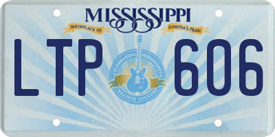 MS license plate LTP606