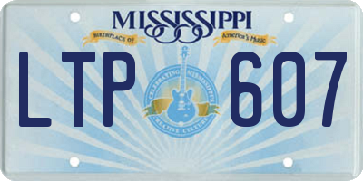 MS license plate LTP607