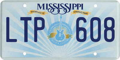 MS license plate LTP608