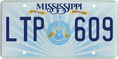 MS license plate LTP609