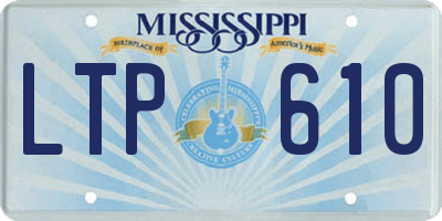 MS license plate LTP610