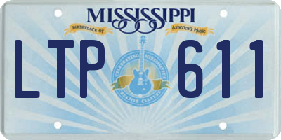 MS license plate LTP611