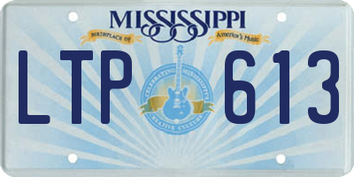 MS license plate LTP613