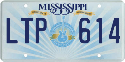 MS license plate LTP614