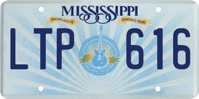 MS license plate LTP616