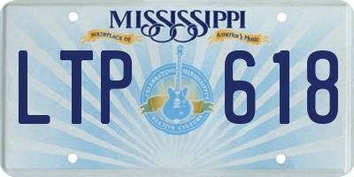 MS license plate LTP618