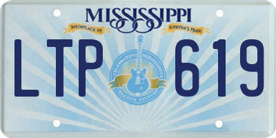 MS license plate LTP619