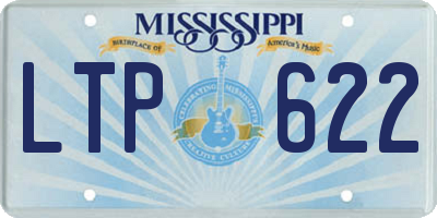 MS license plate LTP622