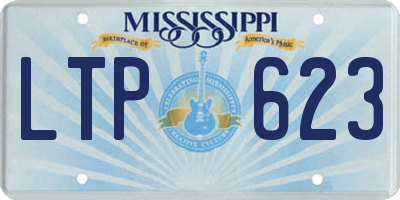 MS license plate LTP623