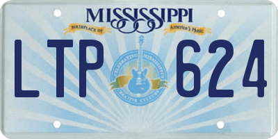 MS license plate LTP624