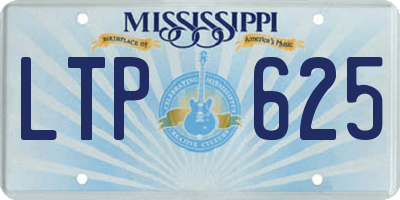 MS license plate LTP625