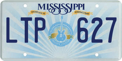 MS license plate LTP627