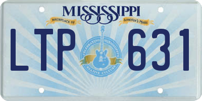 MS license plate LTP631