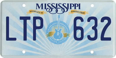MS license plate LTP632