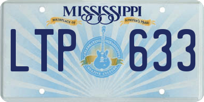 MS license plate LTP633