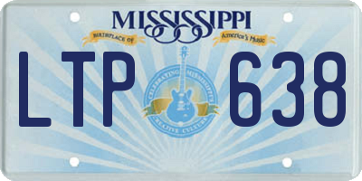 MS license plate LTP638