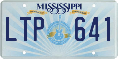 MS license plate LTP641