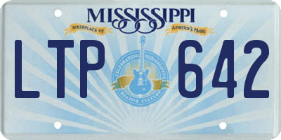 MS license plate LTP642