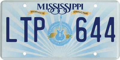 MS license plate LTP644