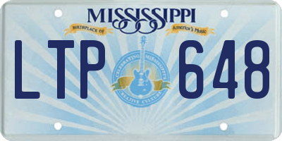 MS license plate LTP648