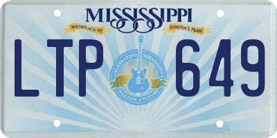 MS license plate LTP649