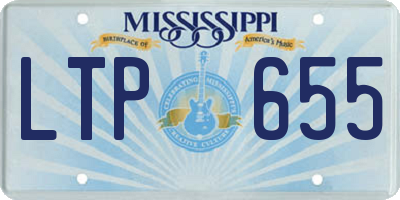MS license plate LTP655