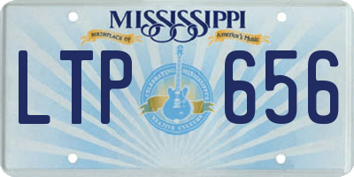 MS license plate LTP656