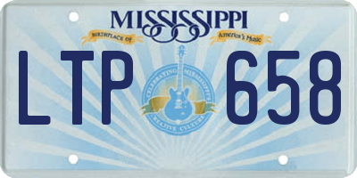 MS license plate LTP658