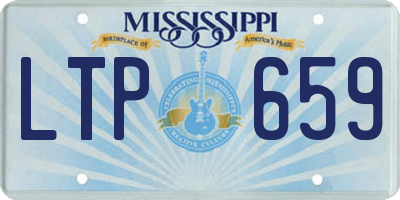 MS license plate LTP659
