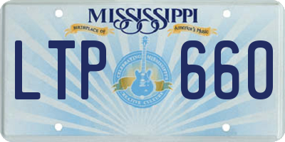 MS license plate LTP660