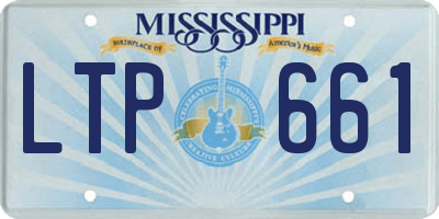 MS license plate LTP661