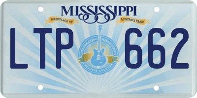 MS license plate LTP662