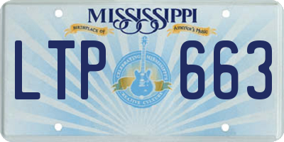 MS license plate LTP663