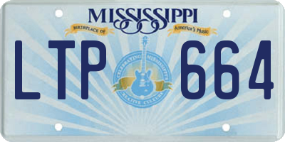 MS license plate LTP664