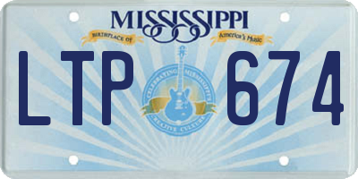 MS license plate LTP674