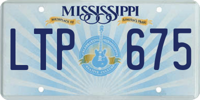 MS license plate LTP675