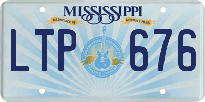 MS license plate LTP676