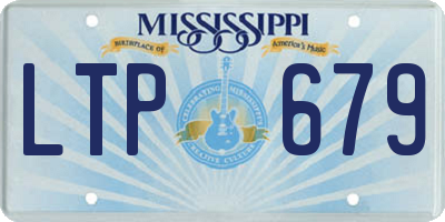 MS license plate LTP679