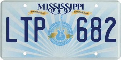 MS license plate LTP682