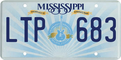 MS license plate LTP683