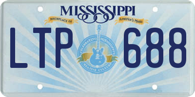 MS license plate LTP688
