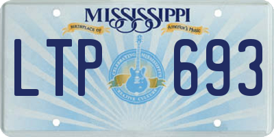 MS license plate LTP693
