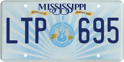 MS license plate LTP695