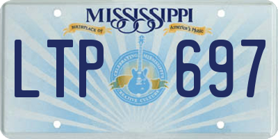 MS license plate LTP697