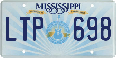 MS license plate LTP698