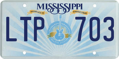 MS license plate LTP703
